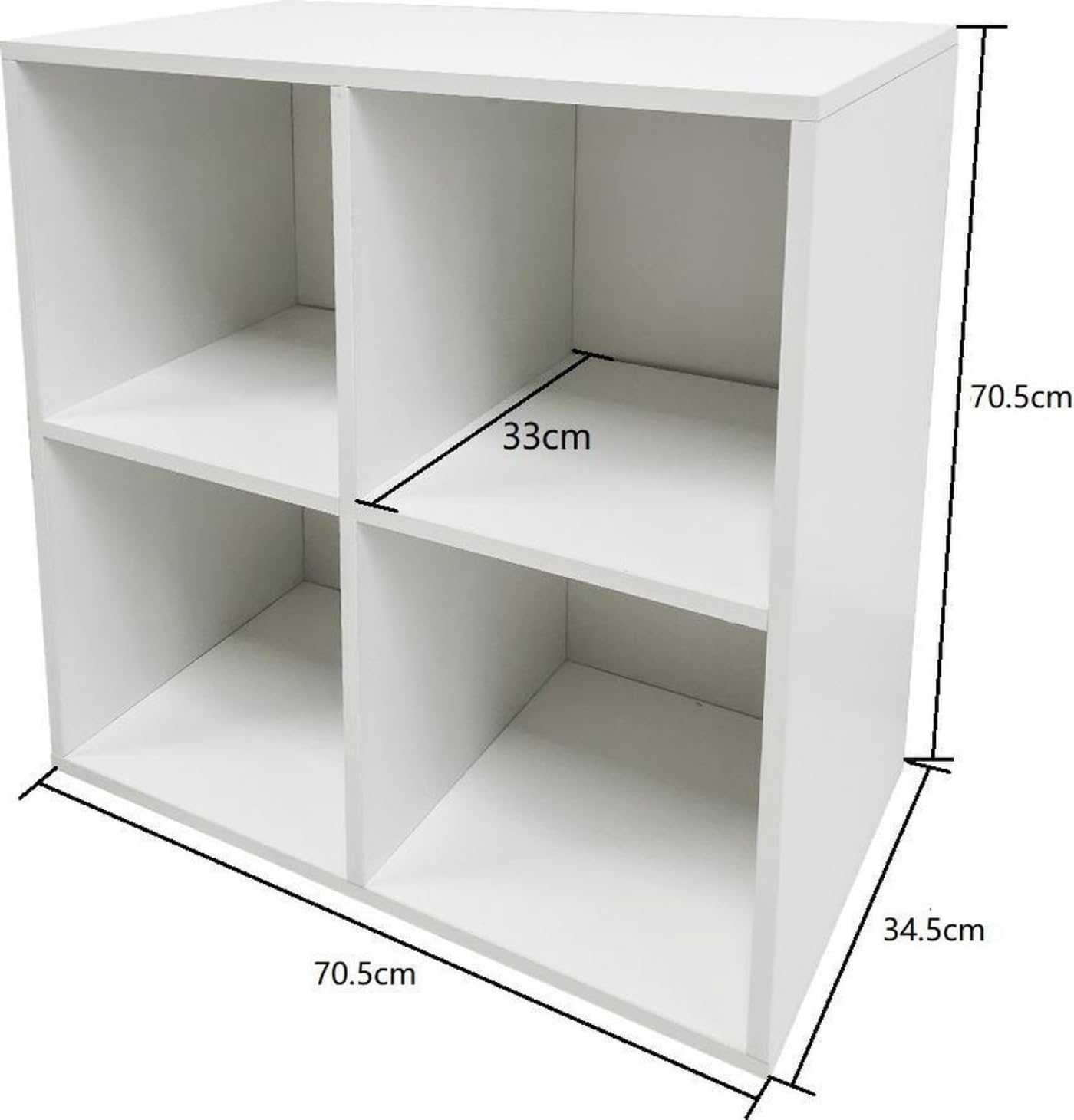VDD Armario de almacenamiento para placas de vinilo, 4 compartimentos, color blanco