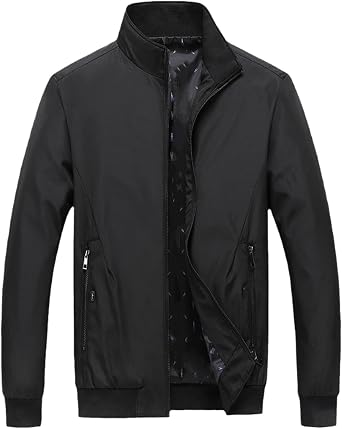 UIOKLMJH Mens Jacket Casual Coats Spring Autumn Bomber Jackets Fashion Coat Mens Outerwear Clothing