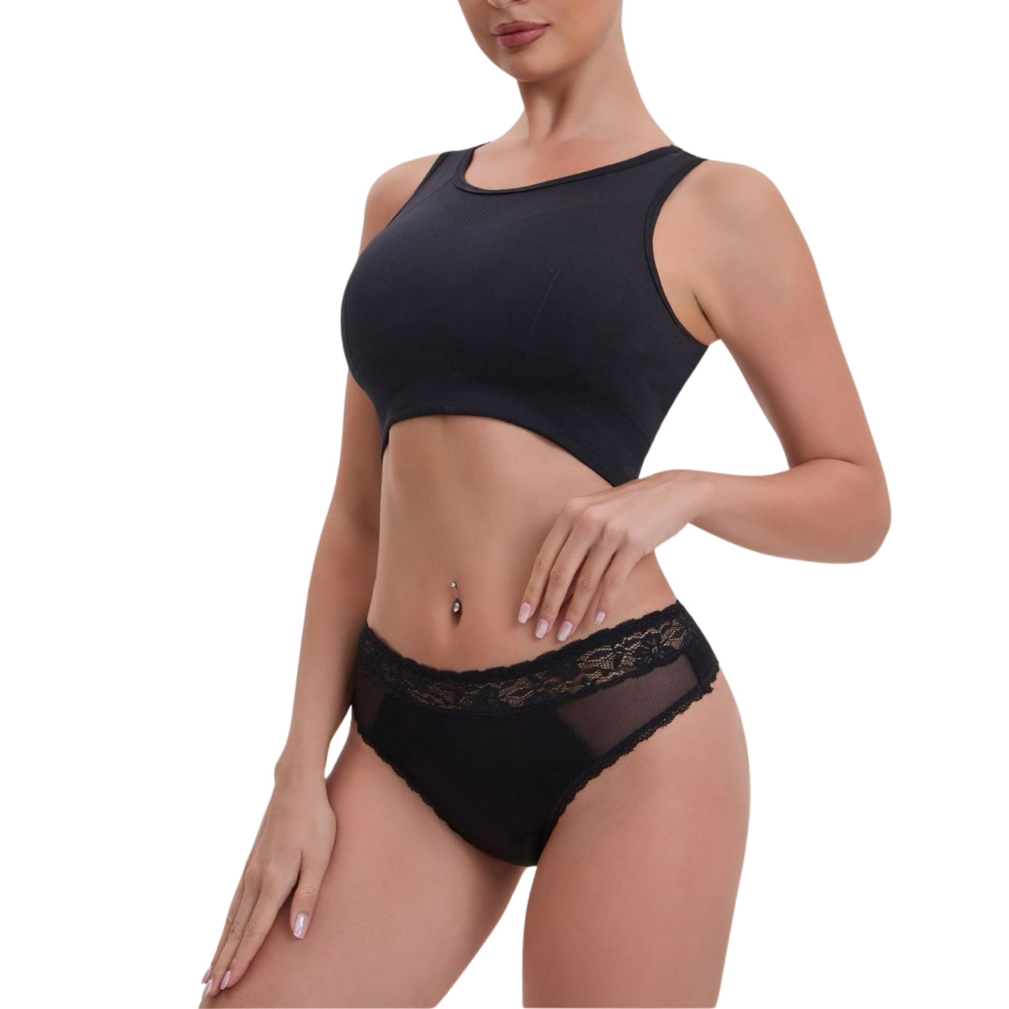 anaissa Tanga Menstrual Absorbente | Flujo abundante sin Fugas | Superdelgado y cómodo | Protección 12 h como 3 tampones | Algodón BAMBÚ Oeko‑Tex y Hecho en España