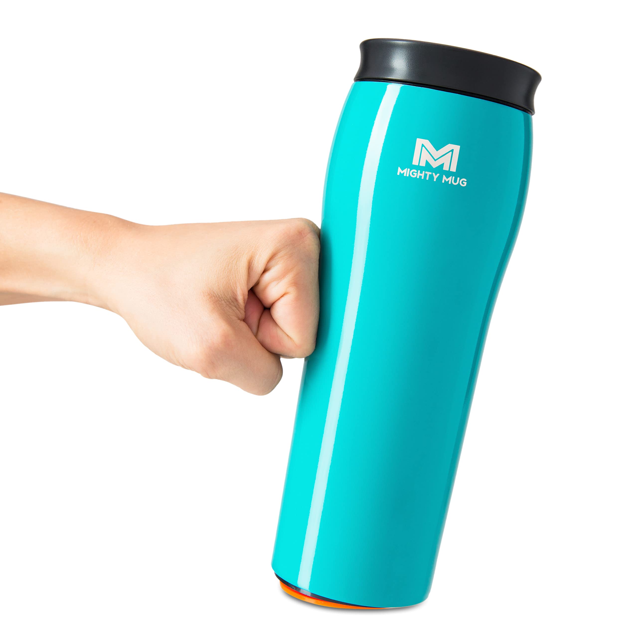 Mighty Mug | The Untippable Mug | Grips When Hit, Lifts for Sips | Insulated Stainless Steel Tumbler | Cupholder Friendly | Gifts for Women Men All | Leakproof | 6 Hour Hot / 24 Cold | 16oz | Teal