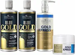 Kit Blue Gold Progressiva Sem Formol + Kit Pós Química Gold Xpress