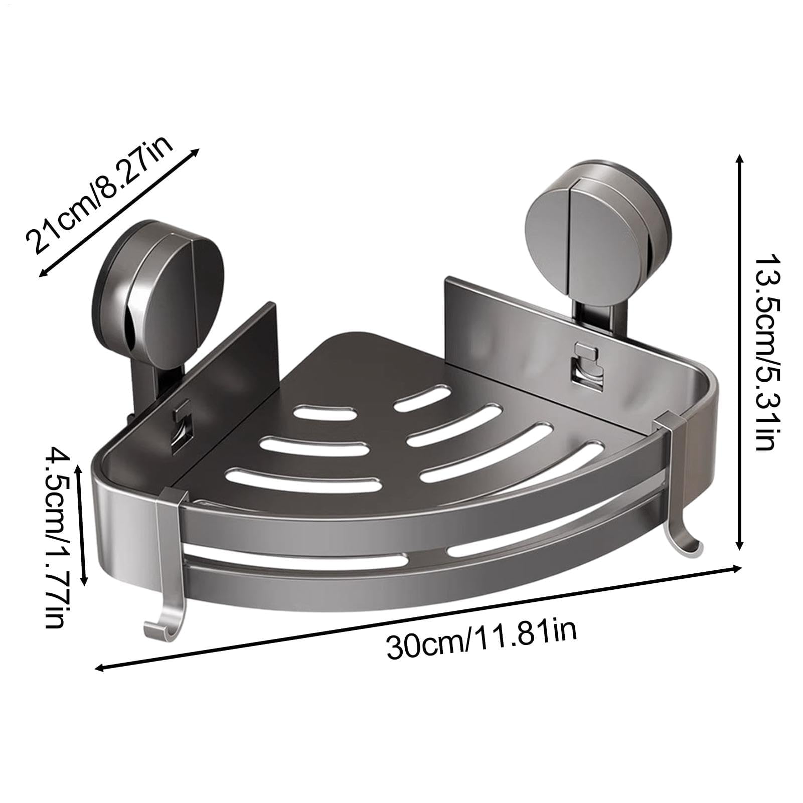 Aoibox Corner Shower Caddy Tension Pole, Quick Setup, Rust-Free Bathroom Shower Organizer For Shampoo Storage, 4-Tier Adjustable Shelf, Drill Free - View #13
