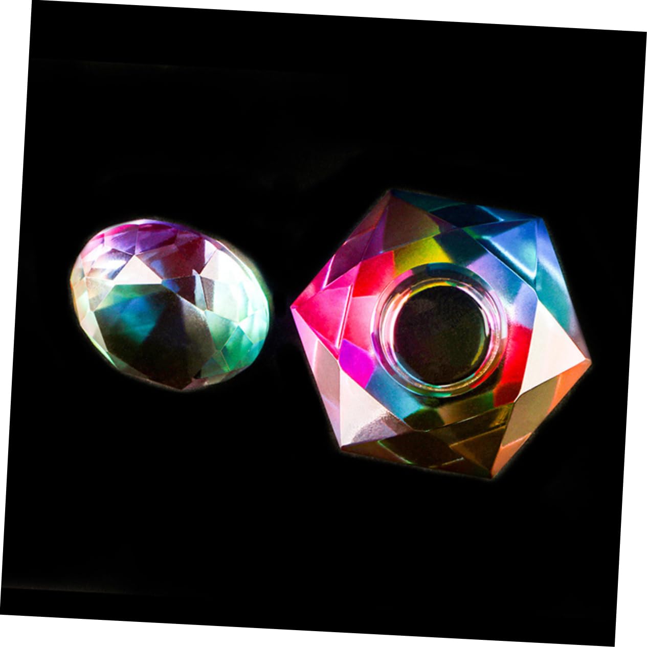 CALLARON Octagonal Crystal Cup Lid Glass Dappen Dish for Nail Art Monomer Dish Nail Salon Tool