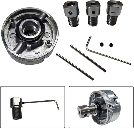 Turning Chuck Clamp Micro Metal Turning Lathe Part, Three-jaw Chuck forWoodworking Mini-Machine Tools(5mm)