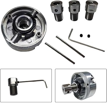 Turning Chuck Clamp Micro Metal Turning Lathe Part, Three-jaw Chuck forWoodworking Mini-Machine Tools(5mm)