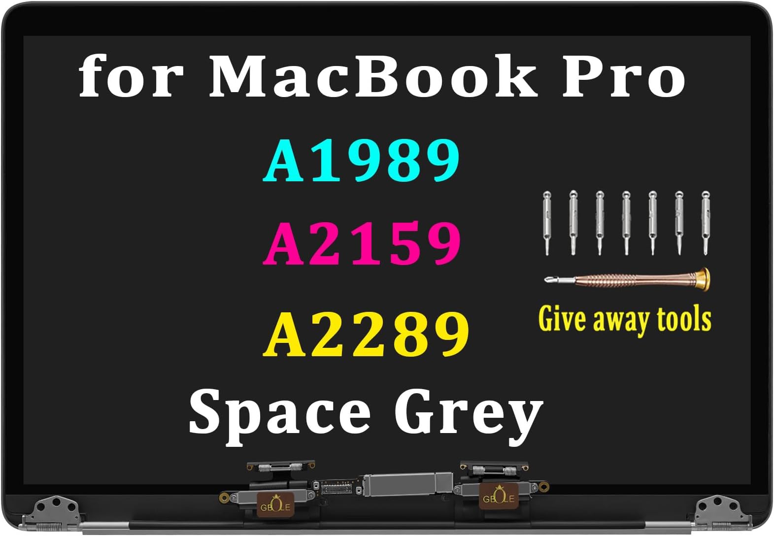 GBOLE A1989 A2289 A2159 Screen Replacement for MacBook Pro A1989 A2159 A2289 Retina 13.3" LCD LED Display Digitizer Assembly Panel EMC 3214 3358 3301 3456 (Space Grey)