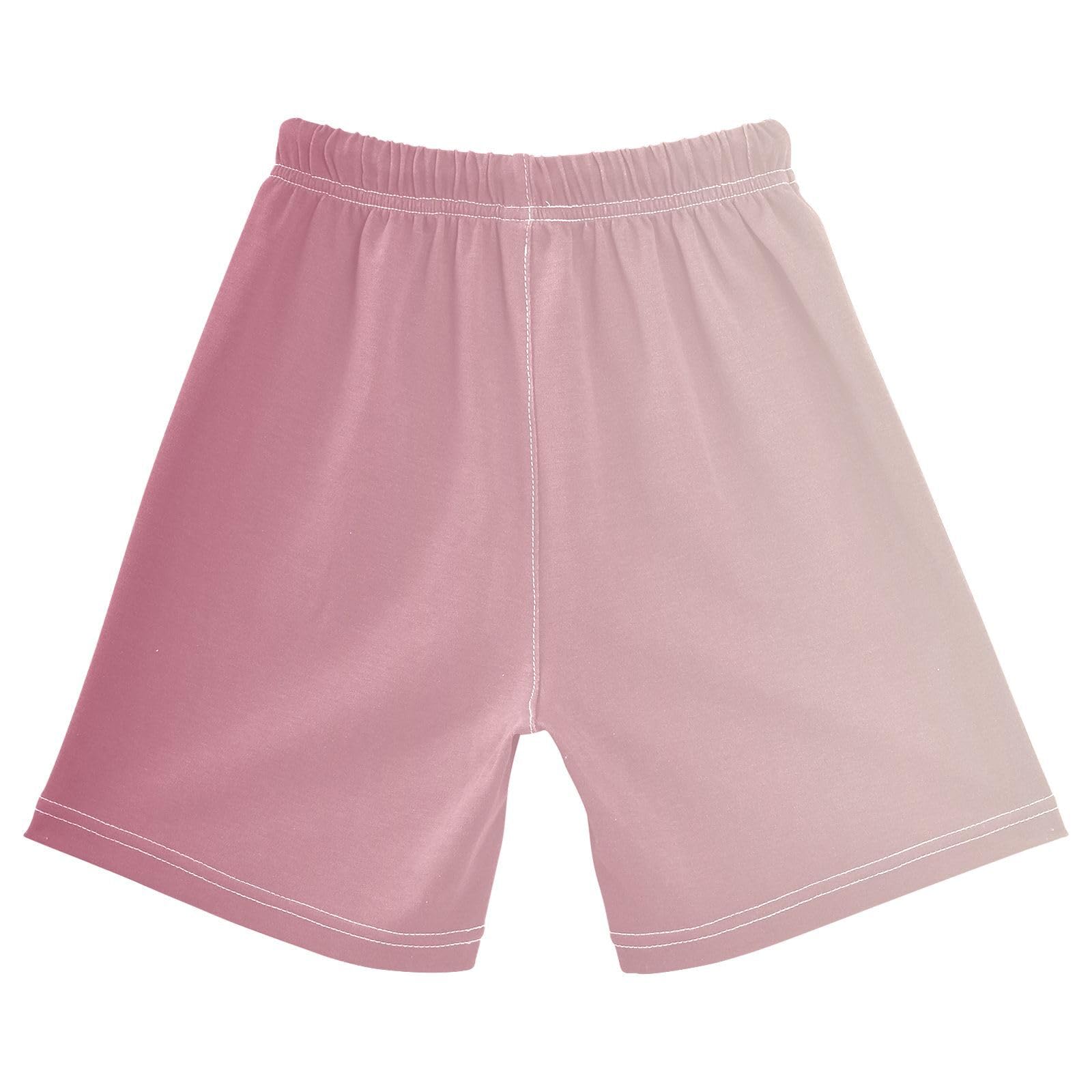 J JOYSAY Light Pink Gradient Toddler Baby Boy Shorts Short Pants with Drawstring Elastic Waist Boys Athletic Shorts for 5T Girls Child