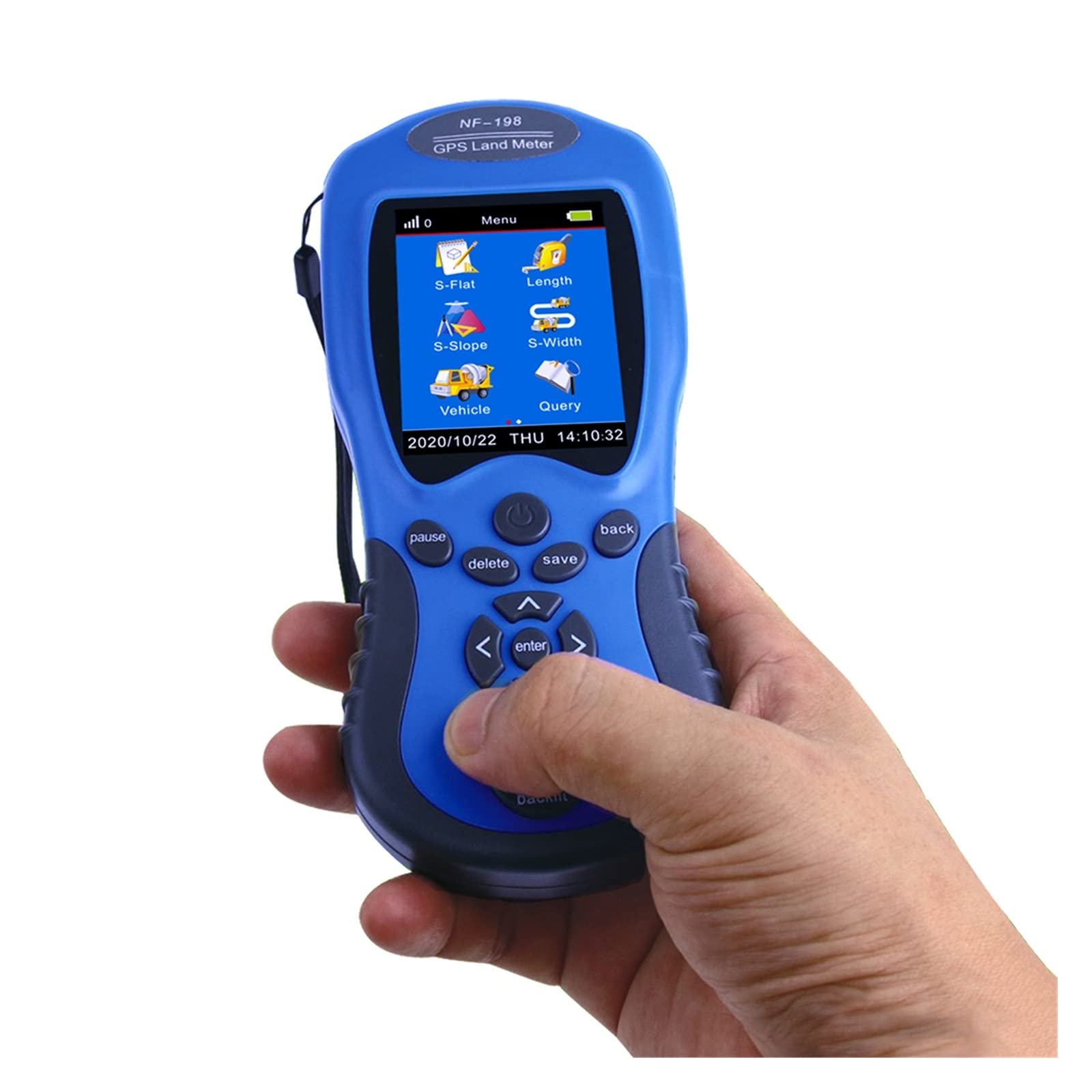 Ręczny miernik terenu GPS Urządzenie do testowania miernika terenu GPS NF-198 Sprzęt pomiarowy do pomiarów geodezyjnych w gospodarstwie rolnym Narzędzie do pomiaru długości obszaru mapowania Narzędzie
