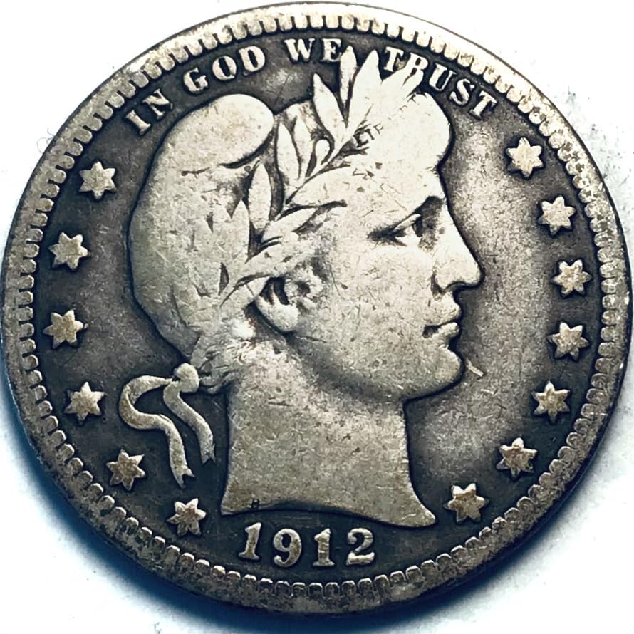1912 P Barber Silver Quarter Seller Fine