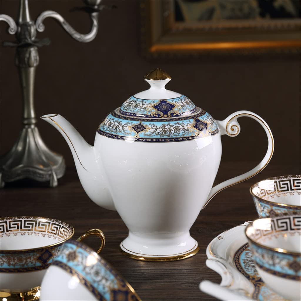 Pałac w stylu europejskim zestaw do kawy z porcelany kostnej model dekoracja pokoju dekoracja popołudniowa herbata zestaw z tacą