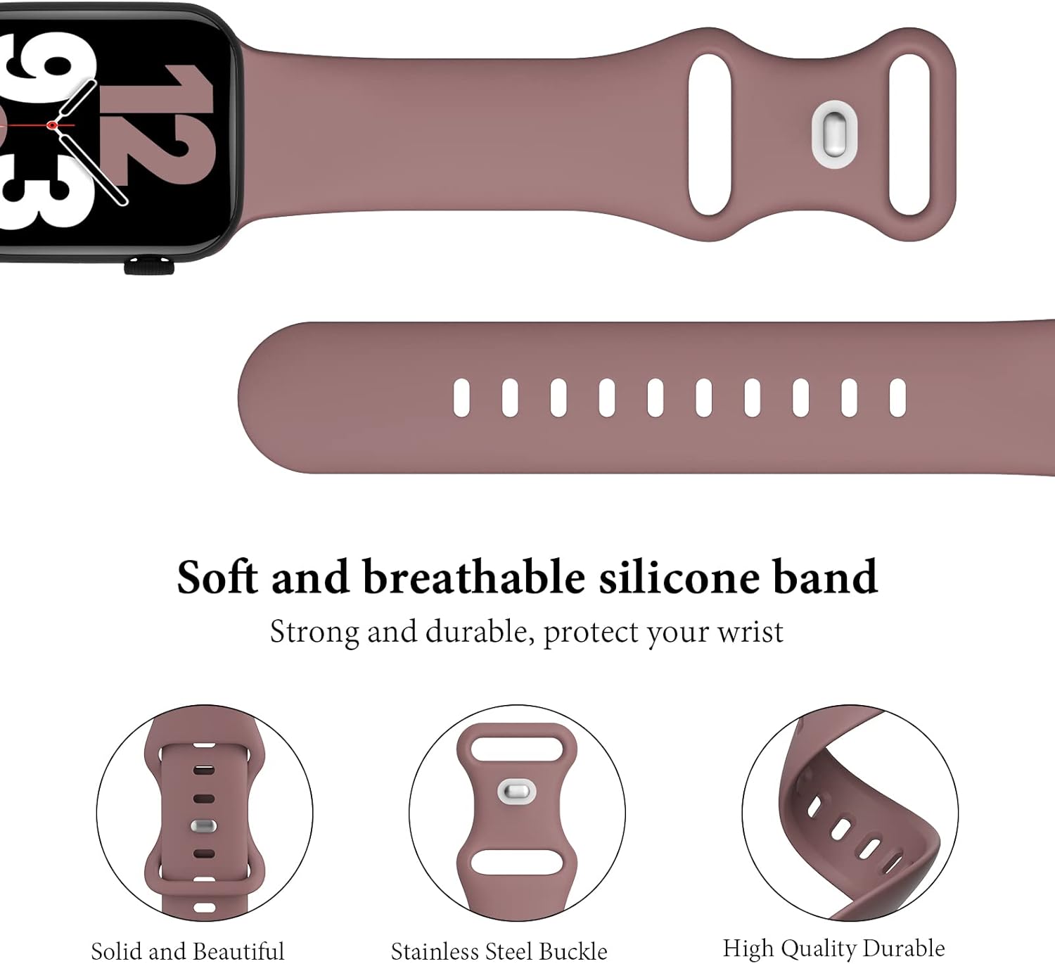 6 Pack Silicone Bands Compatible with Apple Watch Band 38mm 40mm 41mm 42mm 44mm 45mm 46mm 49mm Women Men, Soft Sport Strap Replacement Wristband for iWatch Series 11 10 9 8 SE 7 6 5 4 3 2 1 Ultra - Image 2