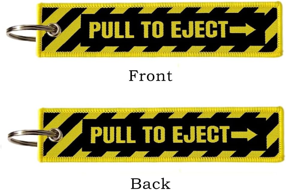 3 Pack Pull To Eject, Key Chain Tag with Key Ring - Keys, Cars, Motorcycles, Backpacks, Luggage and Gifts - EDC