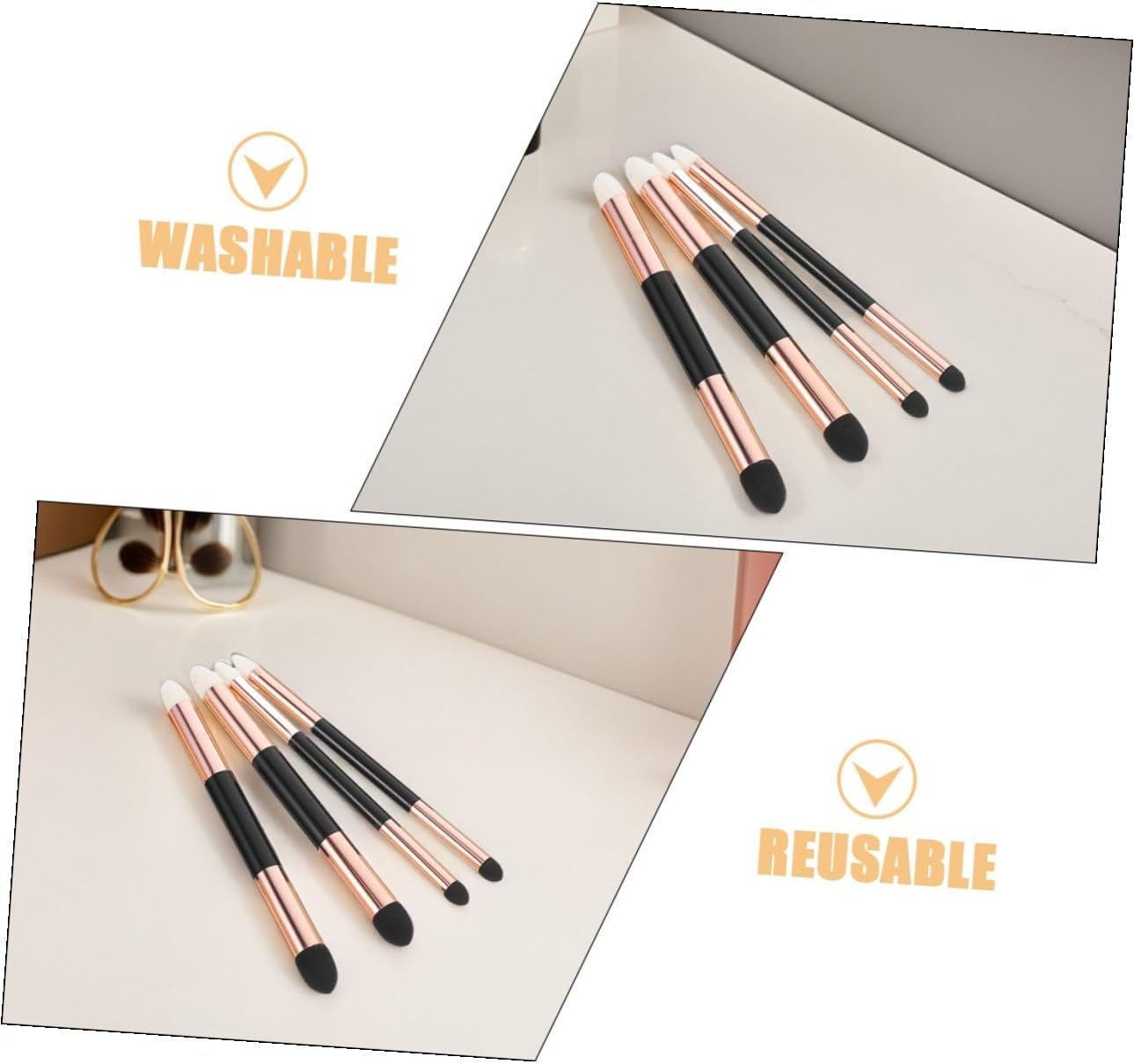 4pcs Double-Headed Blending Sponge Pens Washable Reusable Sketch Drawing Art Blender for Students Artists Highlighting Shading and Detailed Corrections