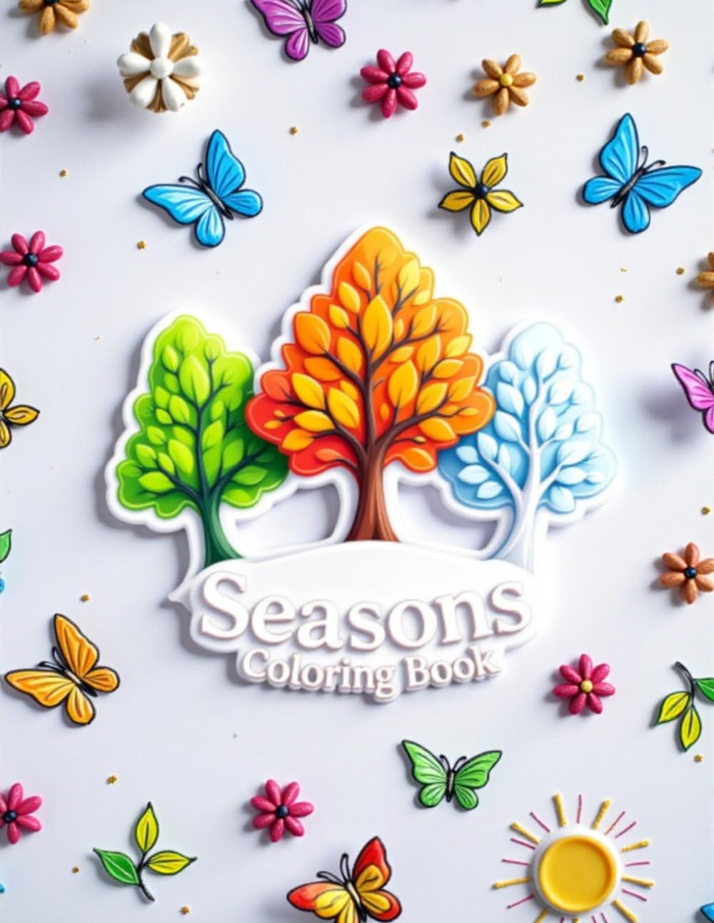 Seasons Coloring Book: All Seasons : Spring, Summer, Autumn and Winter - For All Ages