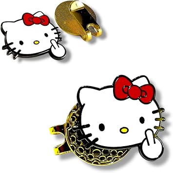 KOZUKI Anime Golf Ball Marker with Magnetic Hat Clip Pink Magnetic Golf Ball Markers and Novelty Hat Clip Set Golf Hard Enamel Golf Ball Marker Japanese Golf Ball Marker Cute Accessories Golf Gift
