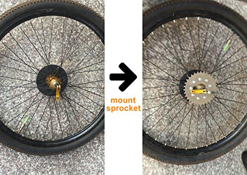 image for L-faster 250W Electric Conversion Kit for Common Bike Left Chain Drive