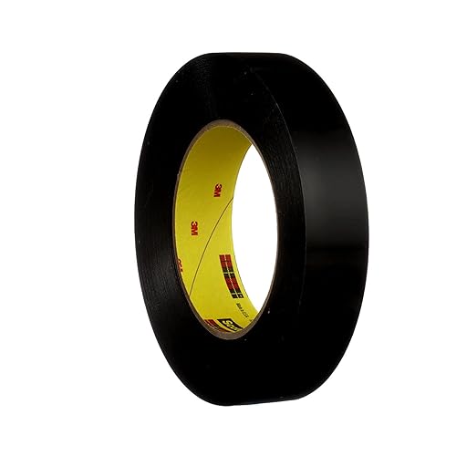 3M 481 Cinta adhesiva de sellado de preservación de goma, 9.5 mil de grosor, 36 yardas de largo x 1 pulgada de ancho, color negro