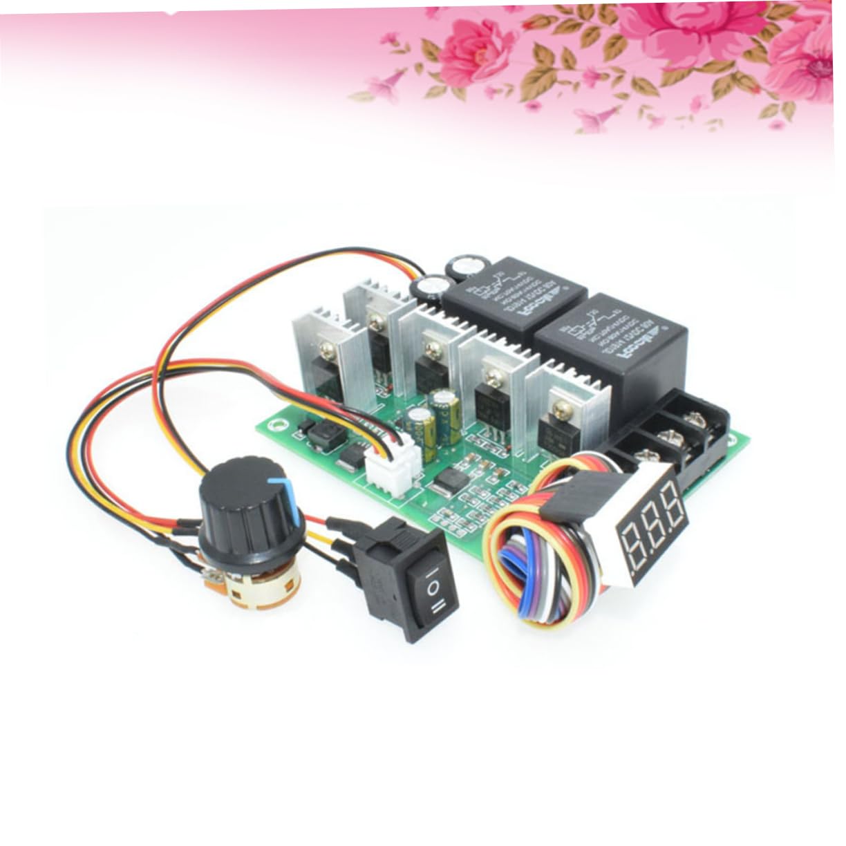 Housoutil 40a Controlador de Velocidad del Motor Pwm Ajustable para Regulador de Voltaje Motor Reversa y Funcion de Freno