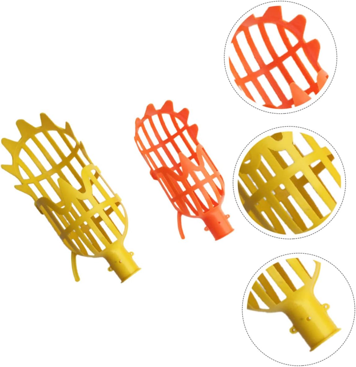 balacoo 6pcs Multi-Function Fruit Picker Tool High- Harvesting Device Orange for Collection Orchards and Gardens