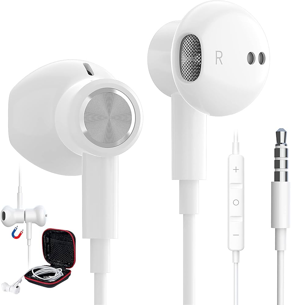 未使用⭐ イヤホン 有線 マイク付き イヤホンマイク インナーイヤー型 白 Amazon.co.jp: イヤホン 有線 マイク付き 3.5mmジャック イヤフォン