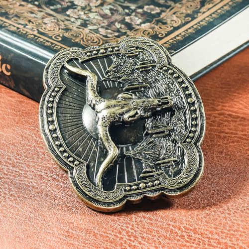 YOQUCOL Long Horn Bull Belt Buckle,Cowboy Rodeo Western Buckle for Kids, Husband, Teens, Men - Thumbnail 6
