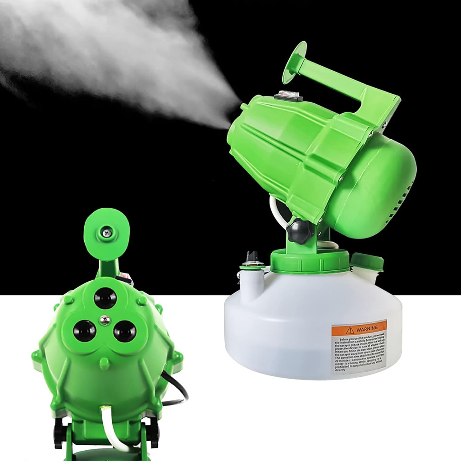 Gaone 5L Electric ULV Sprayer Machine 1200W Portable Garden Sprayer 3 Nozzles 5M Power Cord Fogger Indoor Outdoor Nebulizer for Family,School,Hospital,Office Atomizer,Green