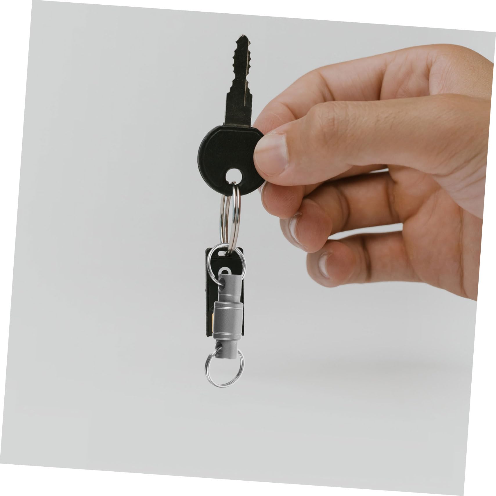 TOYANDONA Anillo De Herramientas del Llavero Titular De La Llave Desmontable Llaves Llavero Mosquetón Liberar Accesorios del Llavero Keychains Poseedor Plata Aleación De Titanio