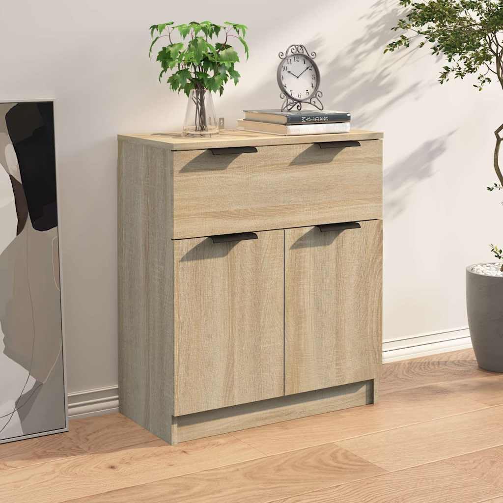 Credenza in rovere Sonoma, 60 x 30 x 70 cm, comò con cassetto