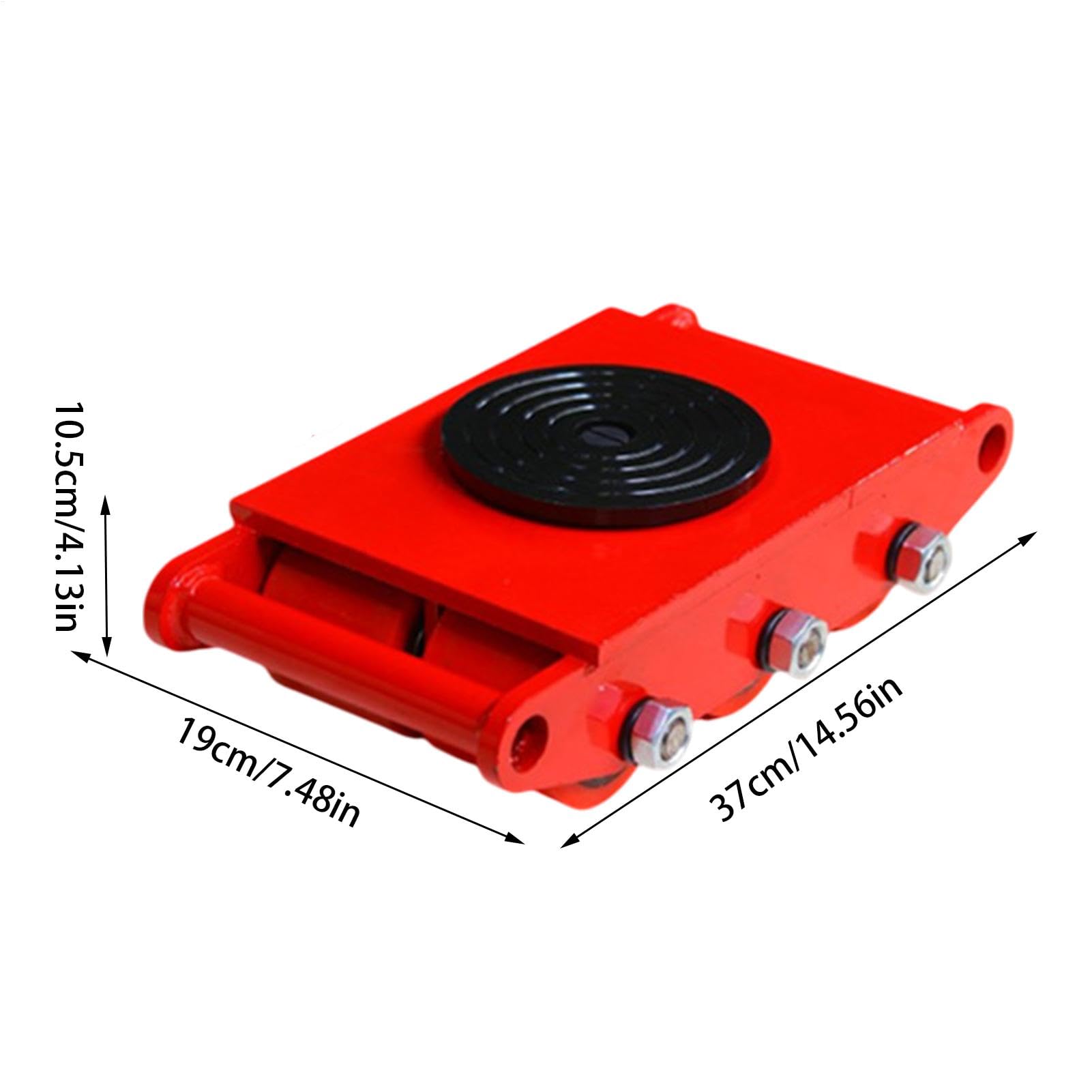 Pattini per macchine, pattini industriali 8/12/15t, con tappo di rotazione a 360°, attrezzature per lo spostamento di macchinari industriali a rulli per carrelli pesanti (rosso)