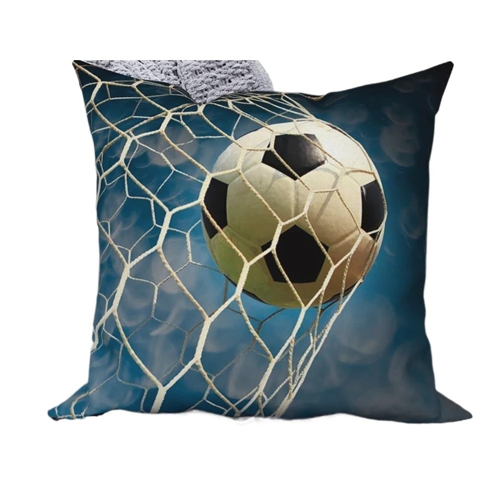 GIYXHU Football Print Pillow Home Decor Cushion Sofa Car Throw for Sofa(Color6,50x50cm)