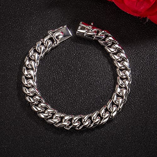 Pulsera clásica de plata 925 italiana hecha a mano para hombre miniatura 5