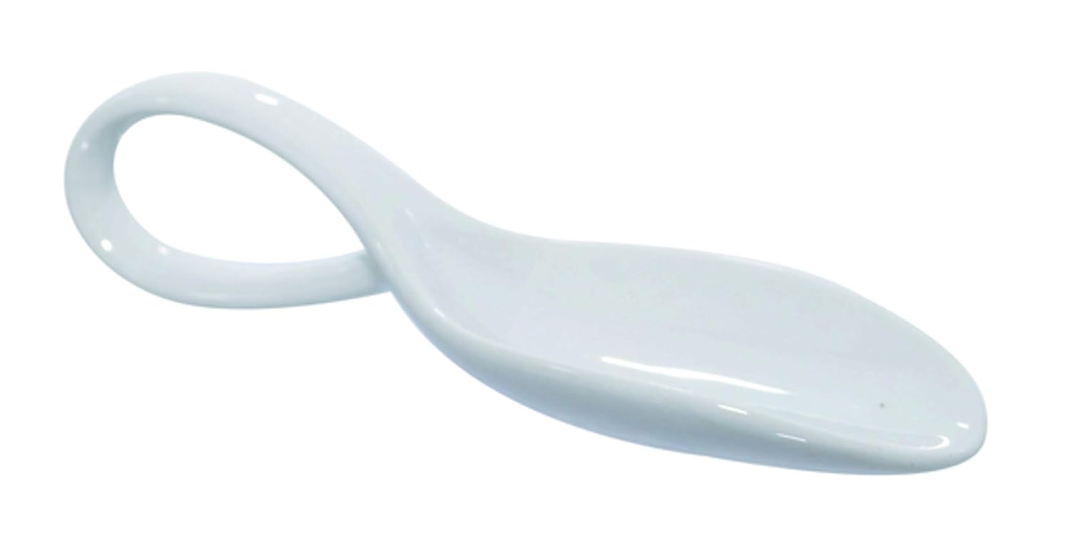 PacknWood 210MBPSPOON - serving spoon ceramic - ceramic chinese soup spoons - ceramic spoon asian - ceramic spoon -asian porcelain soup spoons- (0.2 oz, 4.7" x 1.6" x 0.5”) - case of 24
