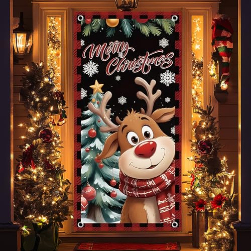 Beinup 200 x 90 cm Weihnachten Tür Abdeckung Dekoration,...