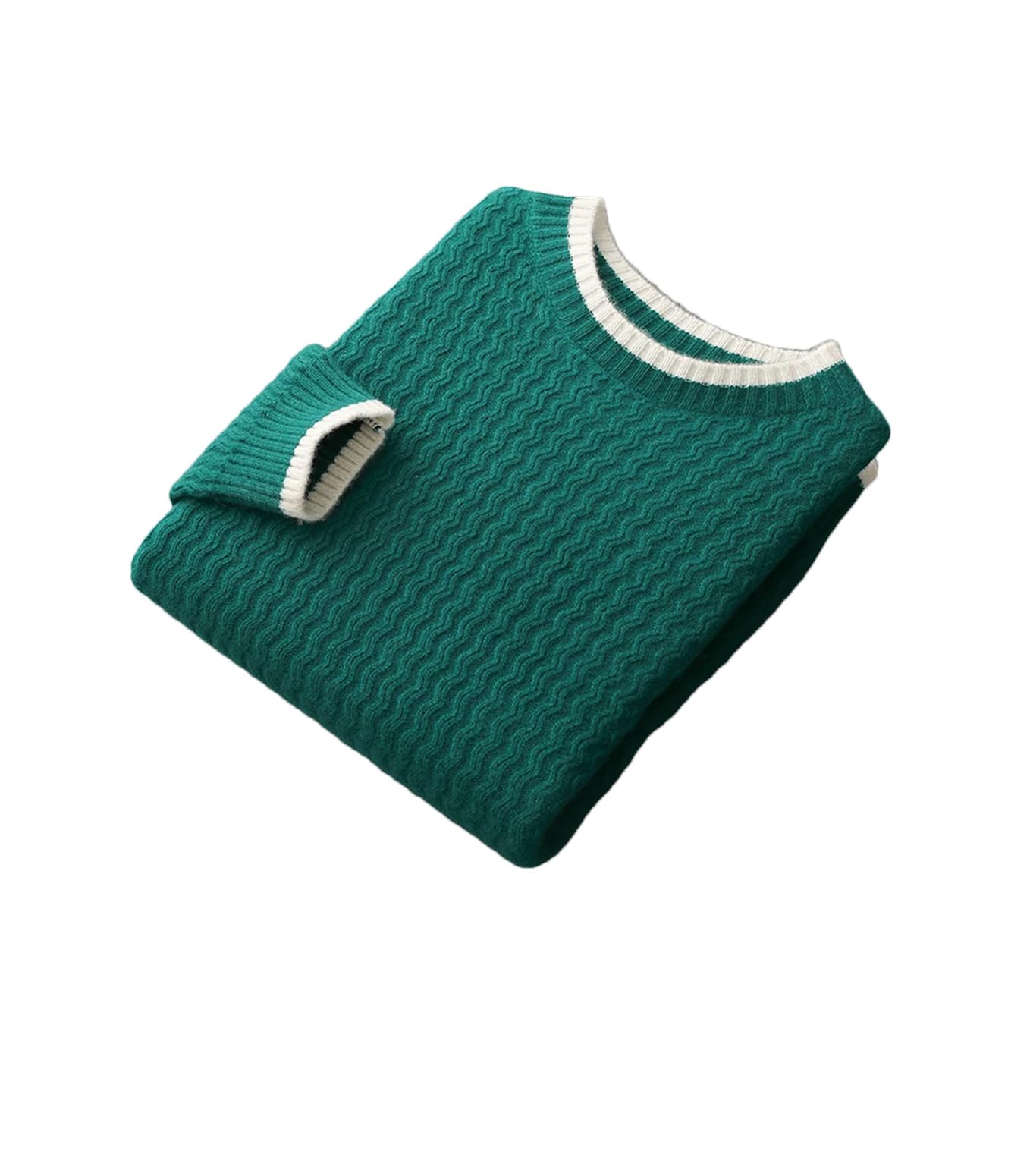 Yeuyyben Maglione in lana merino per gli uomini inverno ispessito moda casual motivo a righe pullover lavorato a maglia maglioni vintage