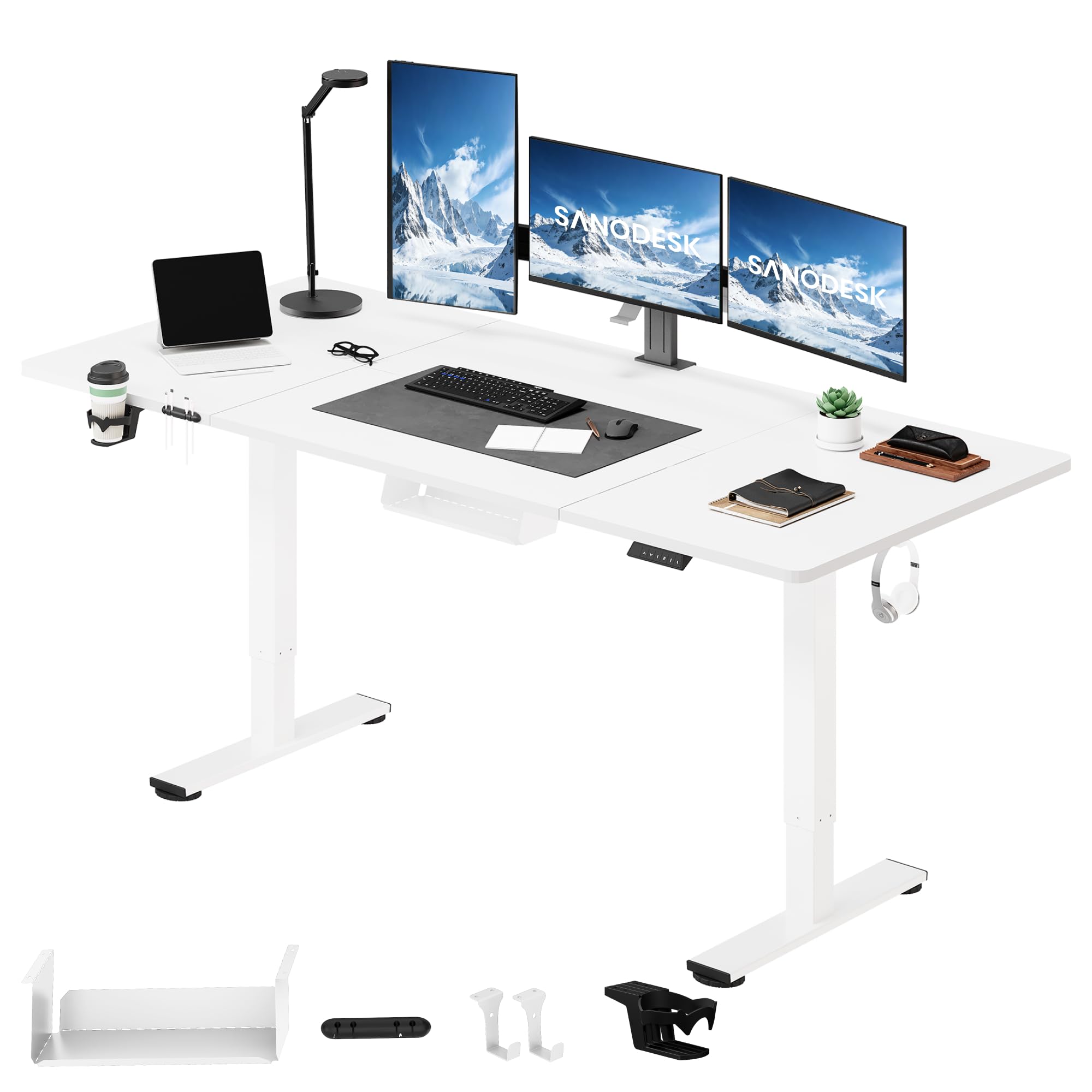 SANODESK Höhenverstellbarer Schreibtisch Elektrischer Ergonomischer Schreibtisch