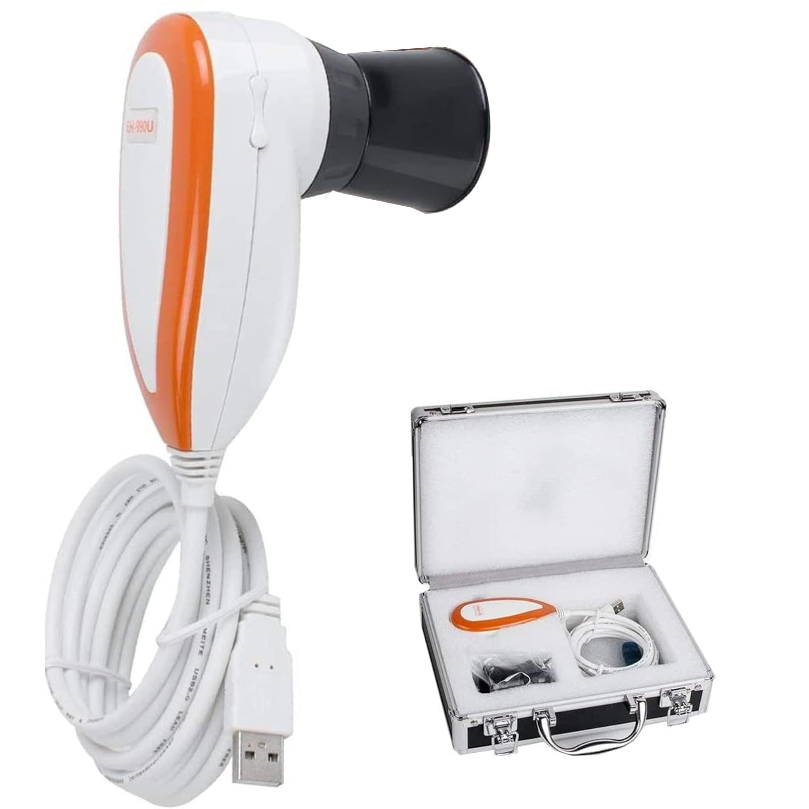 Telecamera iridologia USB 5.0 con obiettivo 30x e software di analisi dell'iride per diagnosi oculare e
