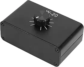 Bewinner Atenuador de Controle de Volume de 6,35 Mm, Ajuste Passivo Contínuo para Instrumentos e Microfones, Com Controle de Roda de Rolamento Suave, para Monitores de Estúdio, Guitarras,