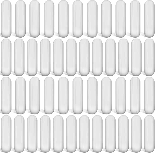 Miniatura 10 de Weewooday 36 barras agitadoras magnéticas de PTFE, barra de placa de agitación de PTFE de acero inoxidable de color blanco, barra magnética de placa