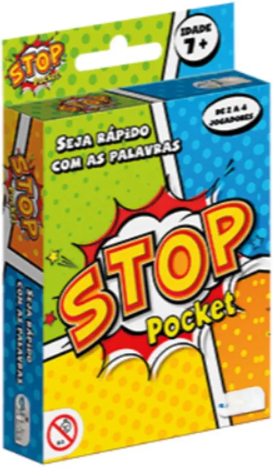 Stop Pocket, Jogo de Cartas | 2 a 4 Jogadores | 7+ Anos
