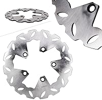 Vista 2 de GZYF 1 Unid Motor de acero inoxidable Rotores de disco flotante Rotores de freno trasero para DOWNTOWN i 200 300 ABS 2009-2011 plata