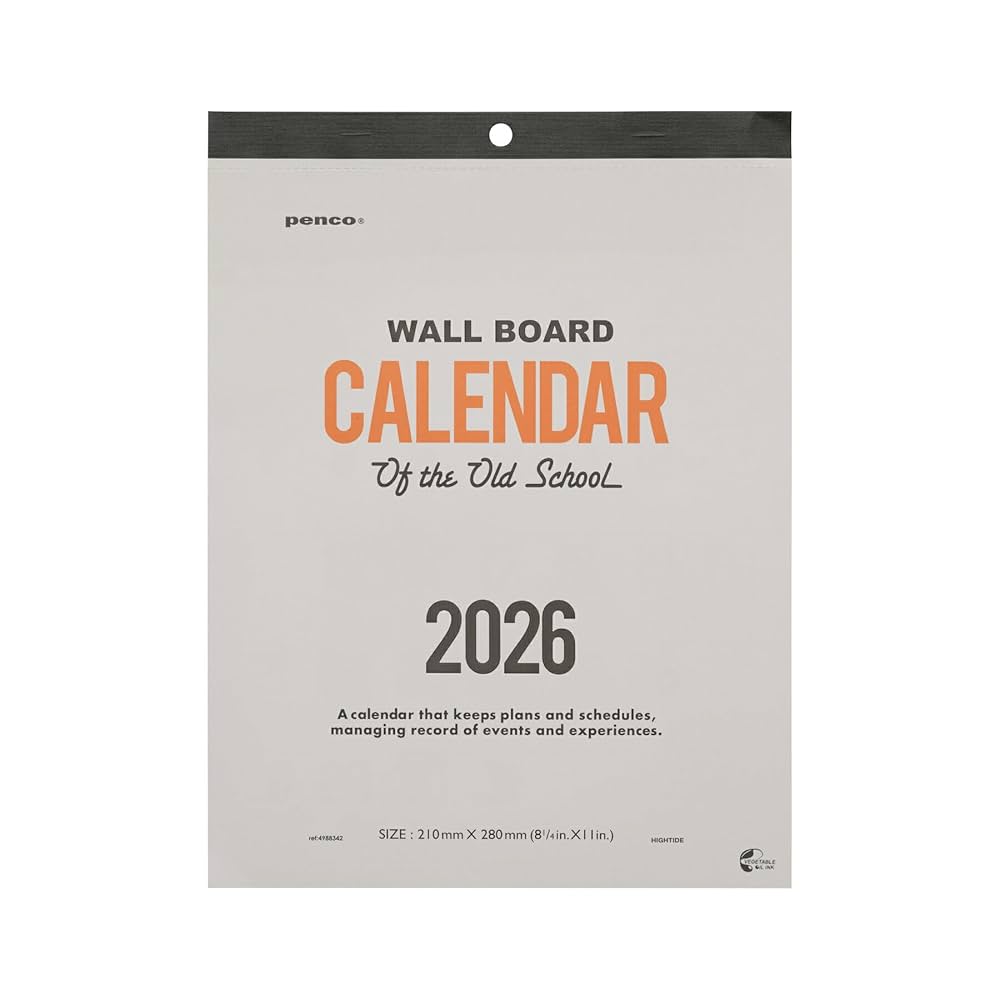 カレンページ Amazon | Penco ペンコ / 2026年カレンダー A4 / ハイタイド