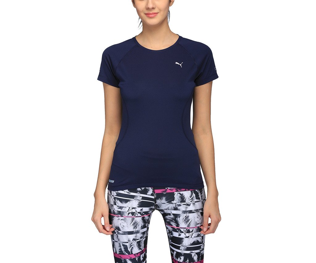 PUMAWomens Powercool Speed Short Sleeved Tee Training T-Shirt Navy 515094 01