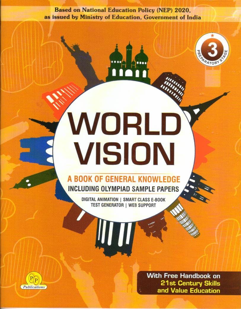 P.P. Publications World Vision General Knowledge Book Class 3 - Free Handbook Paperback