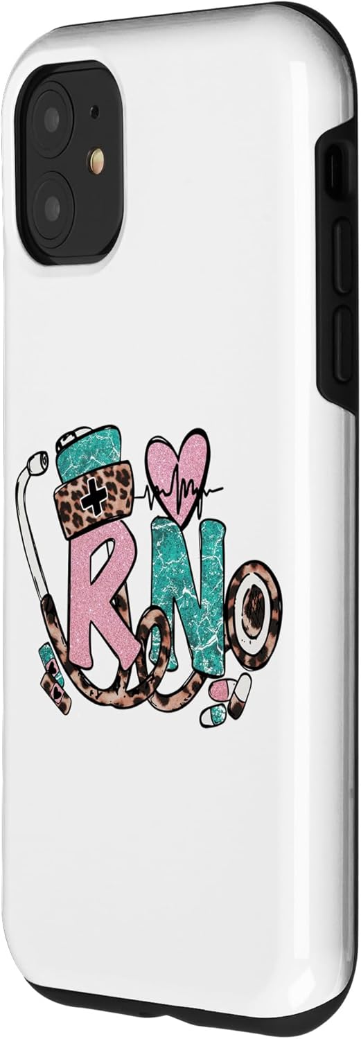 Cute RN Nurse Stethoscope Design For Summer Registered Nurse Case for iPhone 11