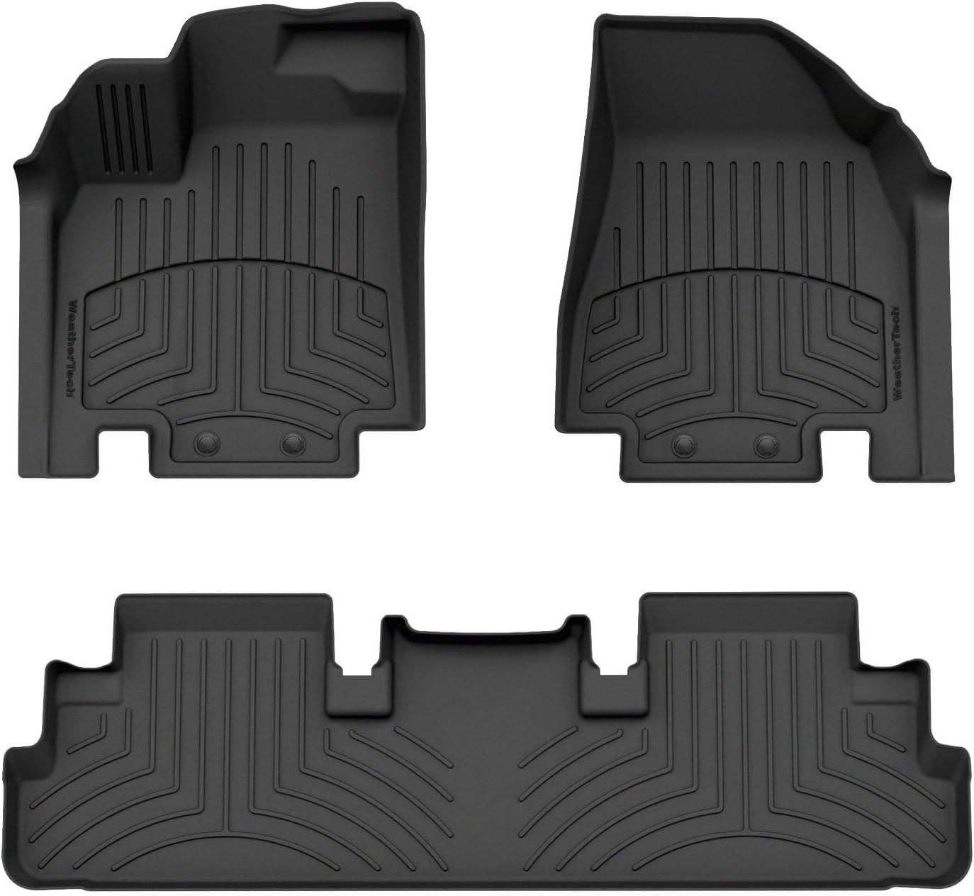WeatherTech FloorLiner HP Custom Fit Floor Mats for Infiniti QX60, Pathfinder - 1st & 2nd Row (441698-1-2IM), Black