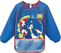 Avental Infantil C/Bolso e Manga Comprida Sonic - Blister C/ 1 Und Leo&leo