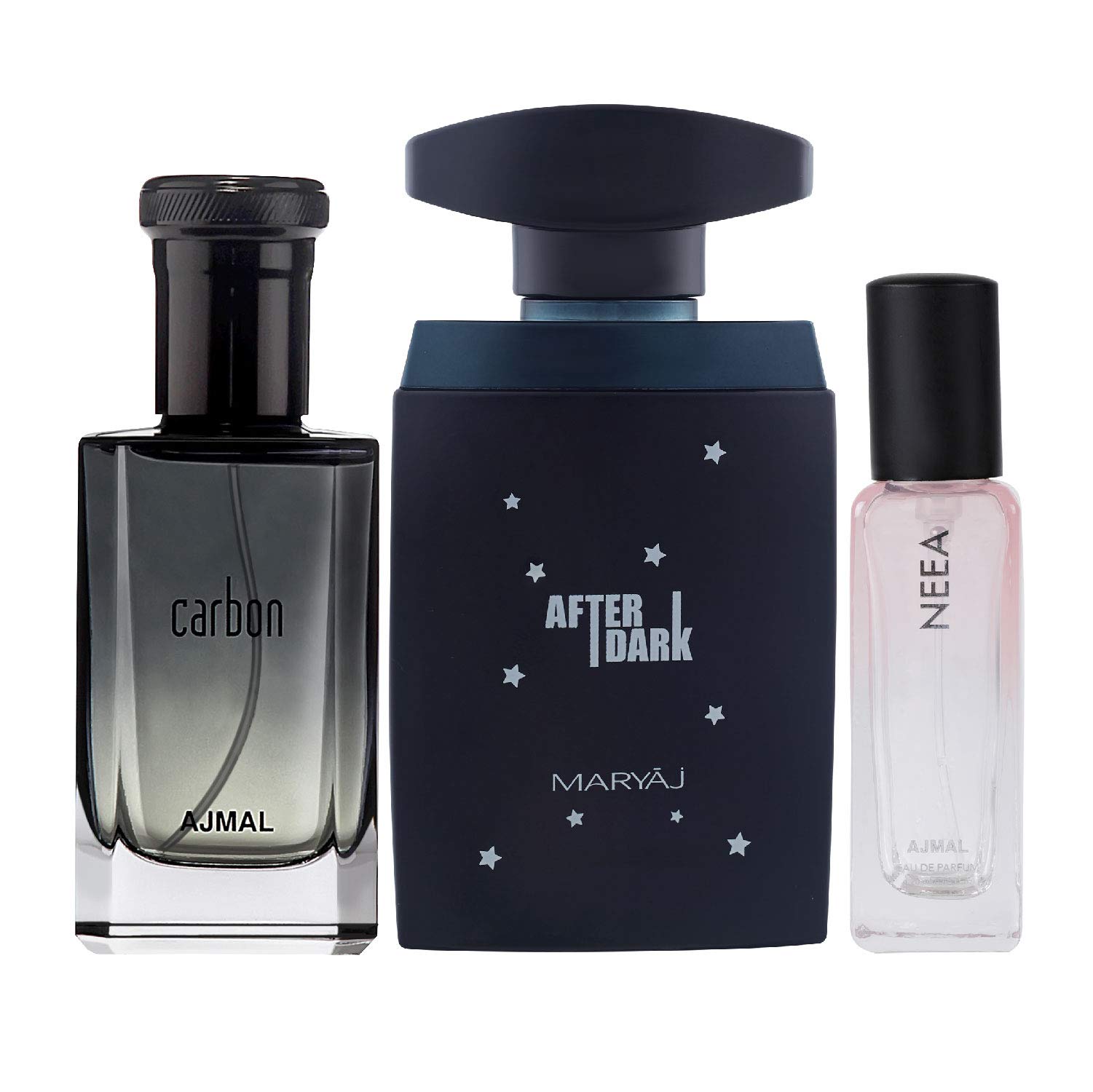 Ajmal Carbon & Maryaj After Dark each of 100ML & Neea of 20ML EDP Pack of 3 (Total 220ML) for Men & Women (+ 2 Perfume Testers)-image-18