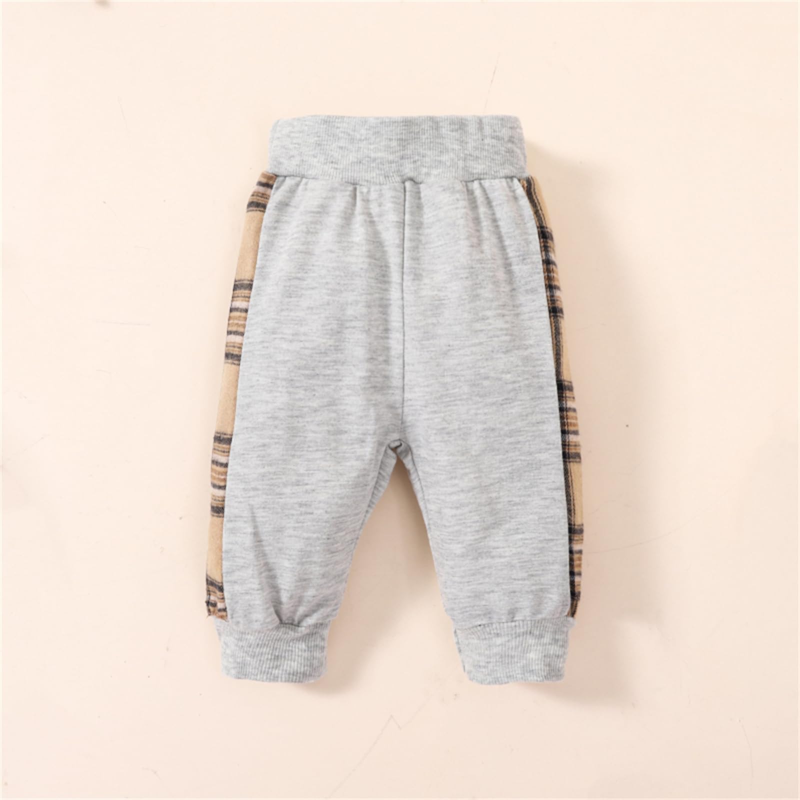 PATPAT 2 pezzi Neonato Unisex Cuciture in tessuto Orso Casual Manica lunga Set neonato Grigio Chiaro