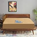 Trance Cotton Feel Terry Ultra Soft Waterproof Mattress Protector | Breathable - Hypoallergenic Mattresses Cover (72x60 inch | 6x5 feet, Brown - Pack of 1) gallery image