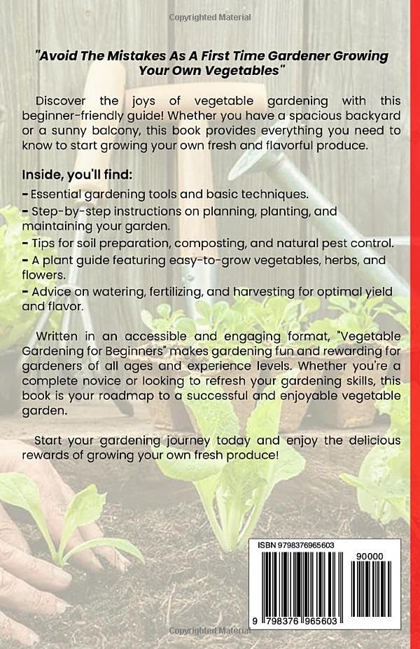 Miniatura 2 de Avoid The Mistakes As A First Time Gardener Growing Your Own Vegetables Beginners Guide To Planting, Maintaining, & Harvesting Your Own Vegetables